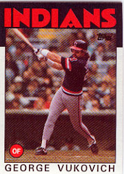 1986 Topps Baseball Cards      483     George Vukovich